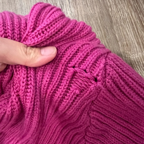 Kit and Ace Magenta Knit V Neck Sweater - Picture 4 of 8